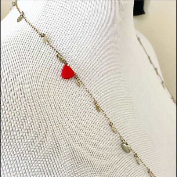 Beautiful Y2K Gold & Red American Eagle Necklace - Picture 2 of 4